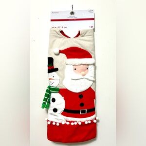 🎄Christmas Tree Skirt Santa Snowmam Red Gold Large Deluxe Ashland NWT